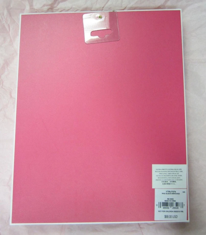 FUNDA JUICY COUTURE ESPEJADA iPAD/TABLET TONO PLATEADO YTRUT074 NUEVA CON ETIQUETAS $68 Foto 2 de 3