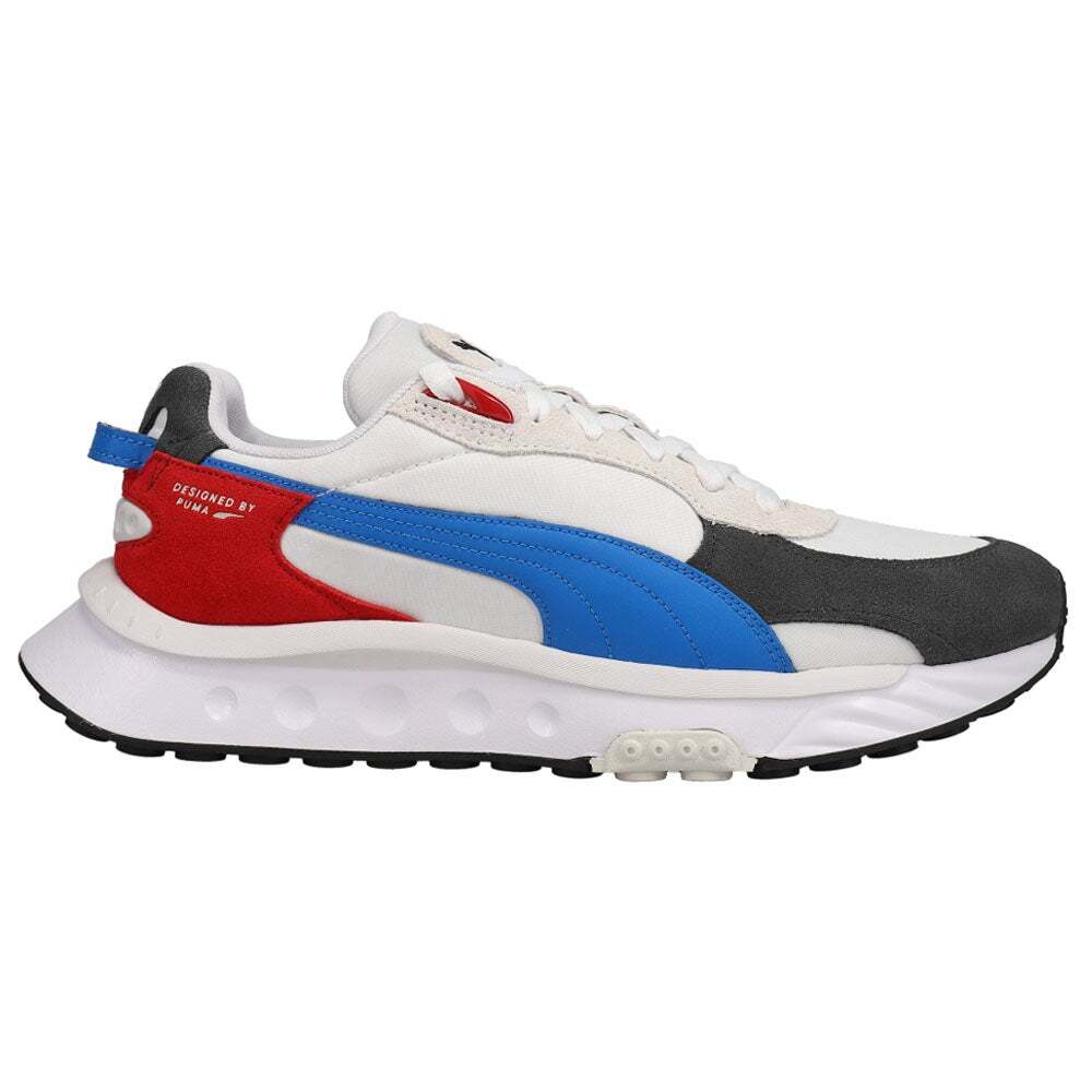 Puma Wild Rider Rollin Lace Up Mens White Sneakers 381517-04