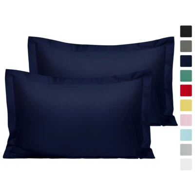 NTBAY 500TC Cotton Pillow Shams 2-Pack Pillow Cases King Size Queen Size Standard Size