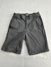 Old Navy Boys Youth Twill Shorts Adjustable Waist Flex Solid Gray Size 12