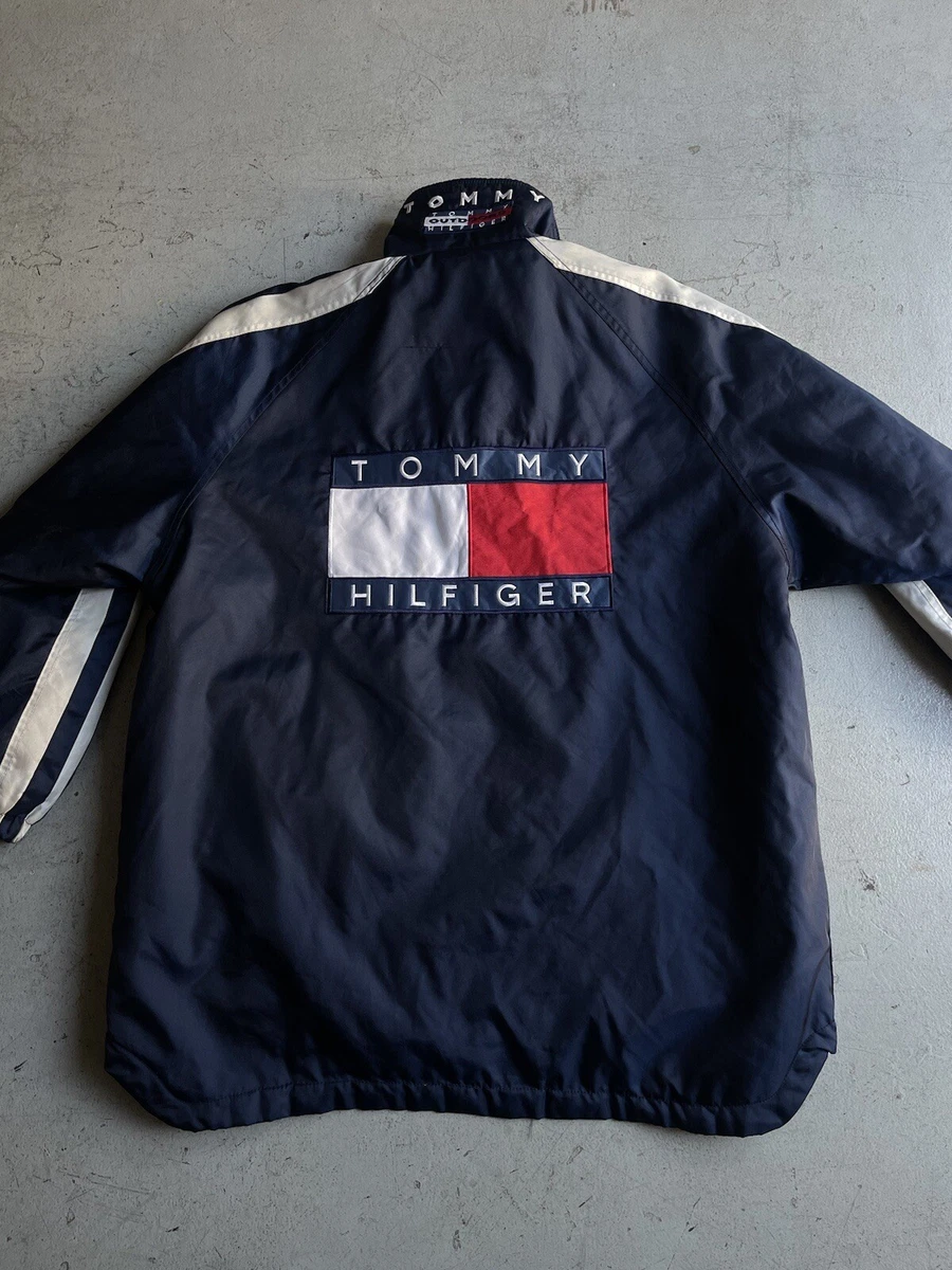 Vintage Tommy Hilfiger Outdoor Jacket Coat Navy Large Parka | eBay