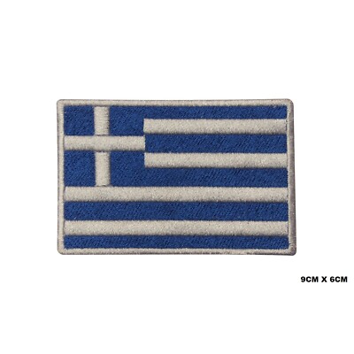 Griechenland Flagge gestickt Aufnäher Bügelbild/Aufnähen Patch für Kleidung