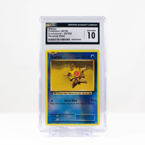Pokémon Karte Staryu 30/108 – Reverse Holo, Wasser-Typ, Aus XY Evolutions Set