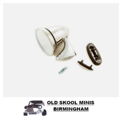 CLASSIC MINI TEX STYLE CHROME BULLET TORPEDO DOOR MIRROR R/H GAM107 O/S 6E4