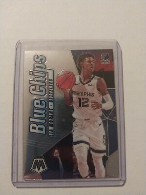 2019-20 Panini Mosaic Blue Chips Ja Morant Rookie RC #10