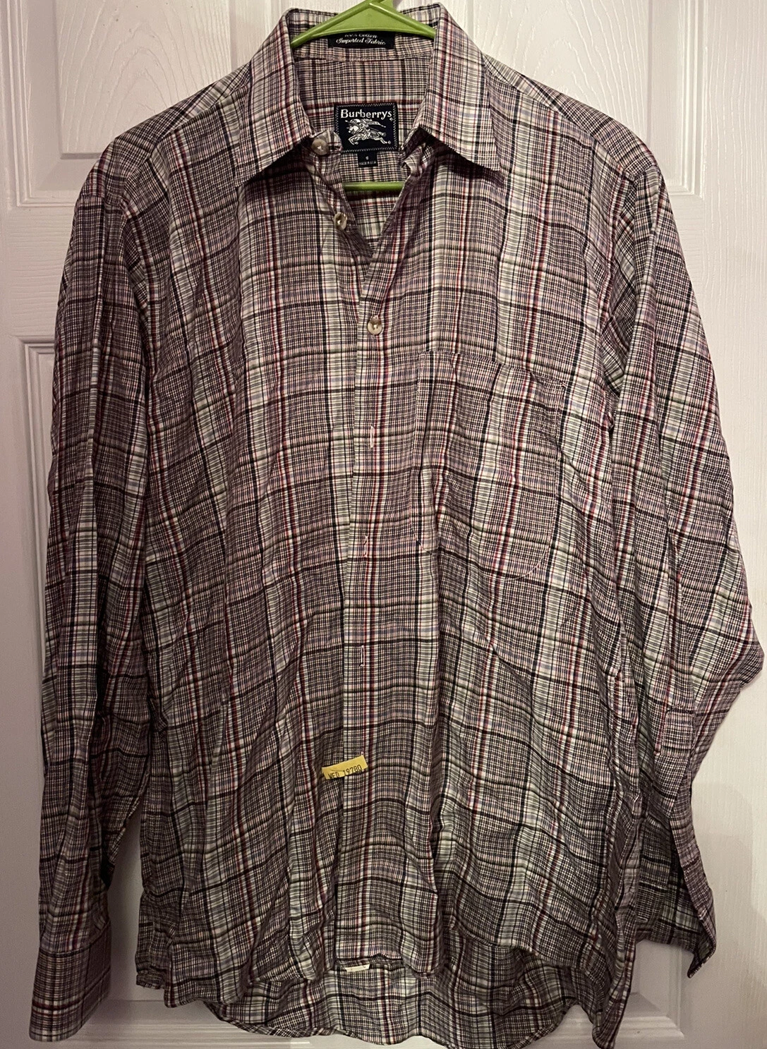 Camicia elegante manica lunga Burberry London Uomo taglia S 100% cotone Burberrys
