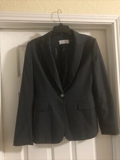 Calvin Klein Dark Gray Women s Blazer Beautiful Stylish Size 6 Retail 90.00