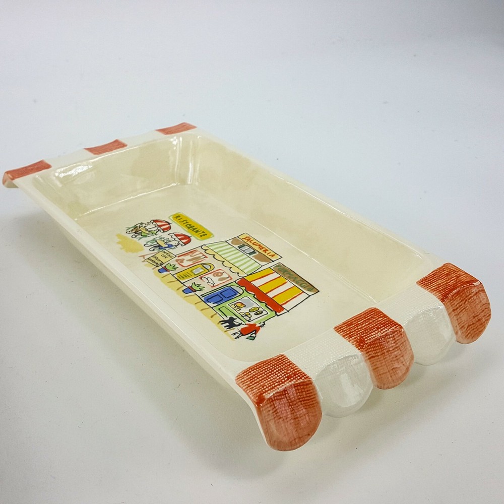 Vintage Omnibus F&F 1993 Lasagna Serving Dish Via Italiano - Thumbnail 3