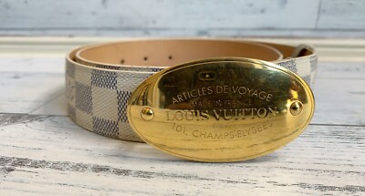 Authentic Louis Vuitton Damier Azur Canvas Leather Voyage  display picture 2