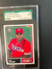 RYAN HOWARD 2003 TOPPS TOTAL AUTOGRAPH  SGC / J. SPENCE  CERTIFIED
