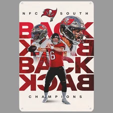 Tampa Bay Buccaneers Inspired Custom 10"x14" Metal Wall Sign Office Home Mancave