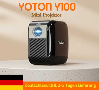 Mini Projektor Beamer Heimkino Yoton Y100 ,Video Projektor Tragbar DLP 1080P 
