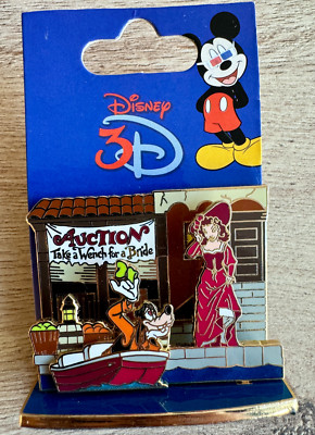 Disney 3D LE Diorama Pirates Of The Caribbean Redhead Auction Pin Goofy We Wants