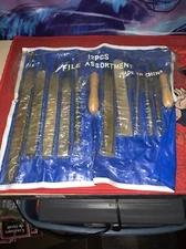 Vintage China 12pc Round Handle Needle Files/Incomplete/