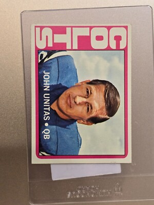 1972 TOPPS #165 JOHNNY UNITAS COLTS Near Mint Great Color