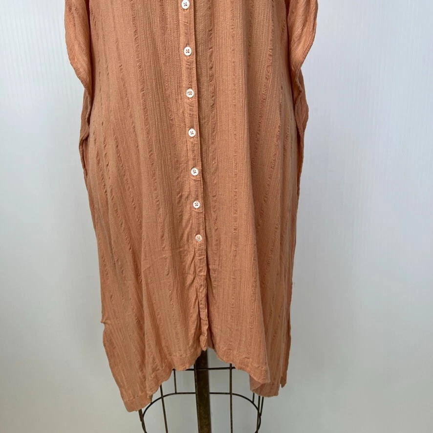 L*Vestido Camisa L*Space Cover Up Mujer Pequeño Midi Botón Anita Resort Cruise Core Foto 3 de 4