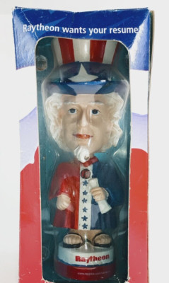 Raytheon Uncle Sam 8'' Bobblehead 2003. New in Box.
