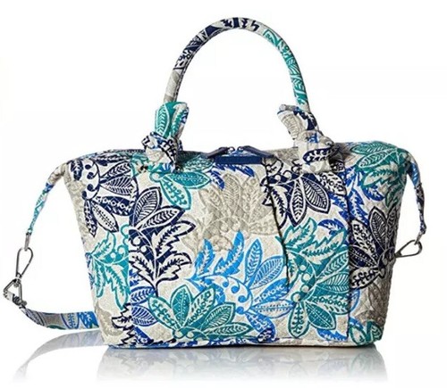 Vera Bradley Hadley Satchel Santiago Floral Microfiber Purse Tote Shoulder Bag - Picture 5 of 9