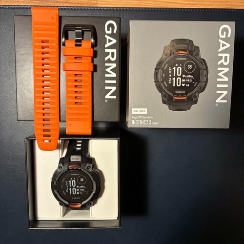 Garmin Instinct 3 Solar 45mm GPS Outdoor Rugged Smartwatch+QuickFit genuine belt