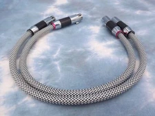 Maze Audio Reference Series XLR 1/2 meter Interconnects Pair Carbon and Rhodium