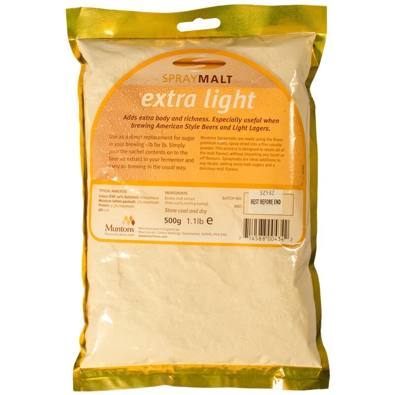 Muntons Home Brew Extra Light Spraymalt Sugar DME - 500g