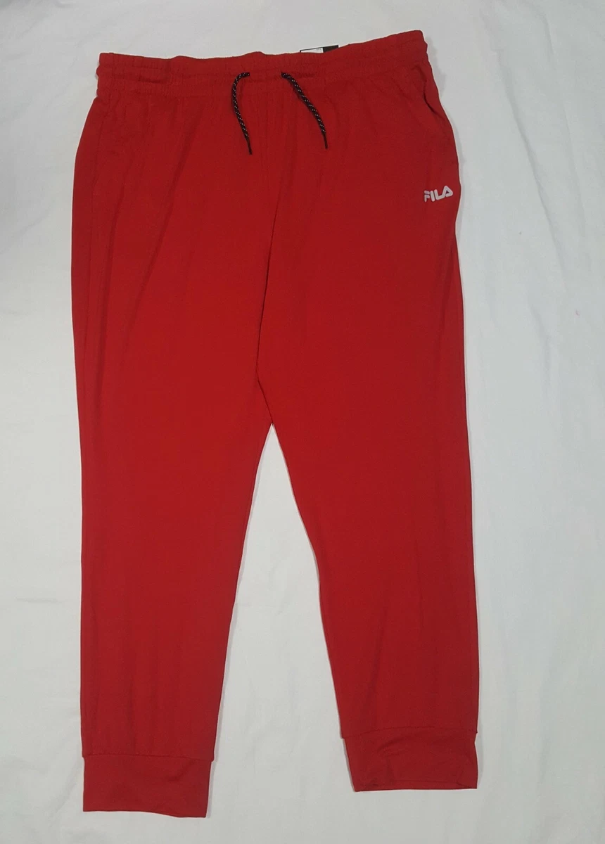 Red fila pants hotsell