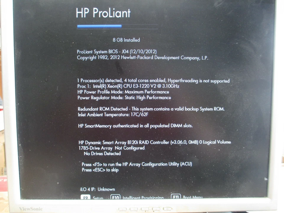 HP ProLiant ML310e Gen8 SERVER Intel Xeon Quad Core @ 3.10GHz 8GB DDR3 NO HDD - Image 4 of 4