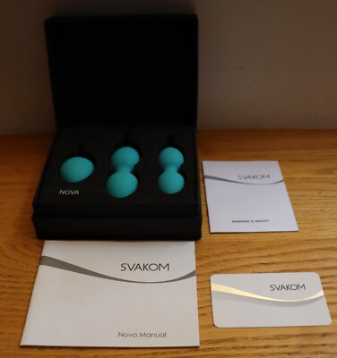 SVAKOM NOVA AQUA WEIGHTED SILICONE KEGEL EXERCISE BALLS w CORD SET = NEW IN BOX