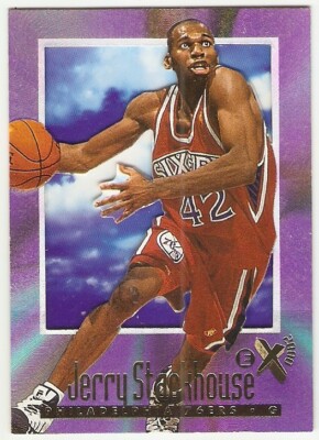 JERRY STACKHOUSE 1996-97 SKYBOX EX 2000 56 SIXERS PISTONS UNC TARHEELS