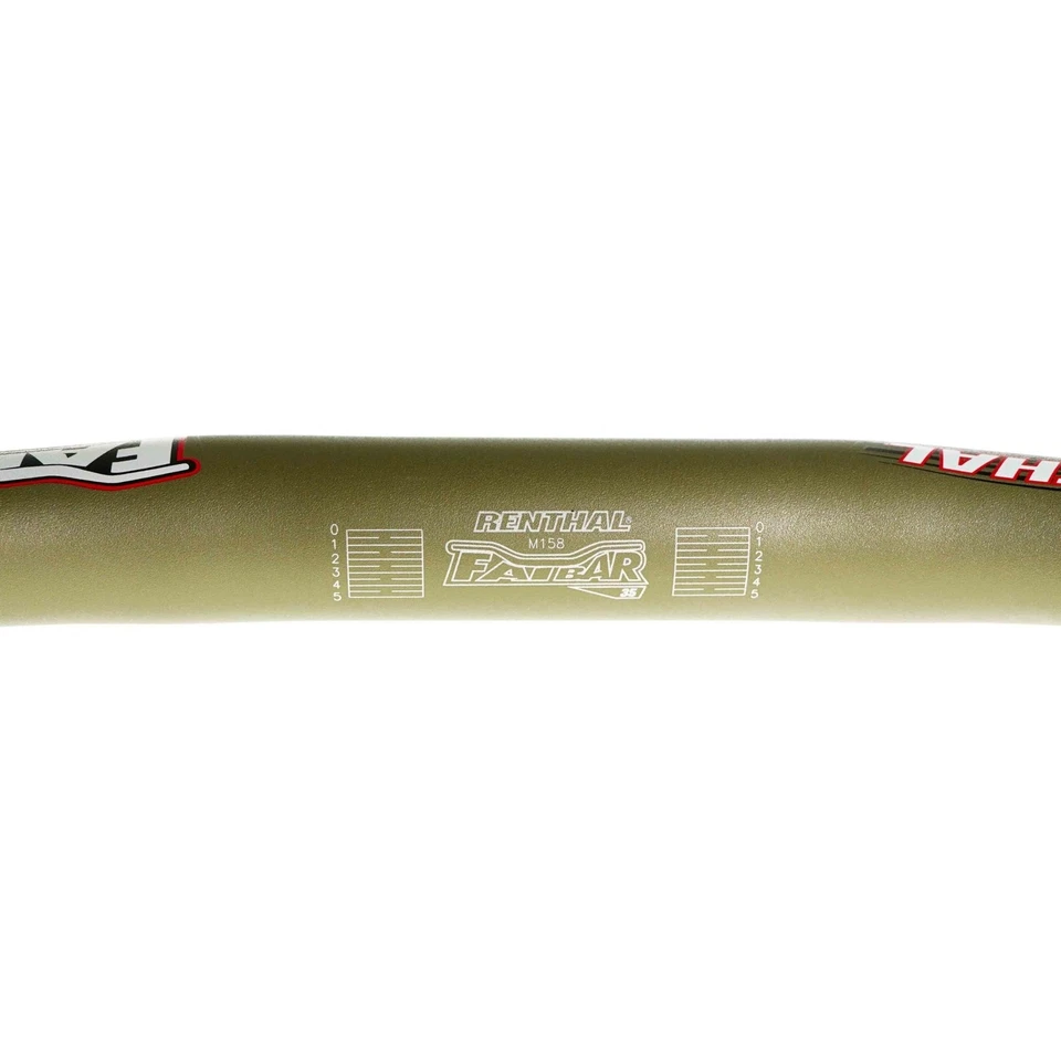 Manillar de bicicleta de montaña Renthal FatBar 30 mm de elevación - 800 mm x 35 mm - aluminio dorado Foto 4 de 4