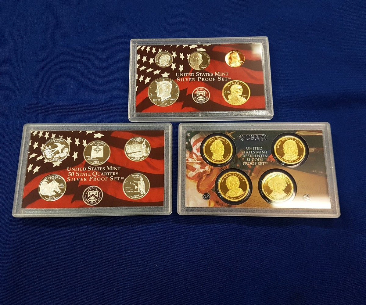 2008 US Mint Silver Proof Set (No Box/COA - As Pictured) | eBay