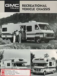 1985 GMC motorhome Camper RV Original Car Sales Brochure Catalog