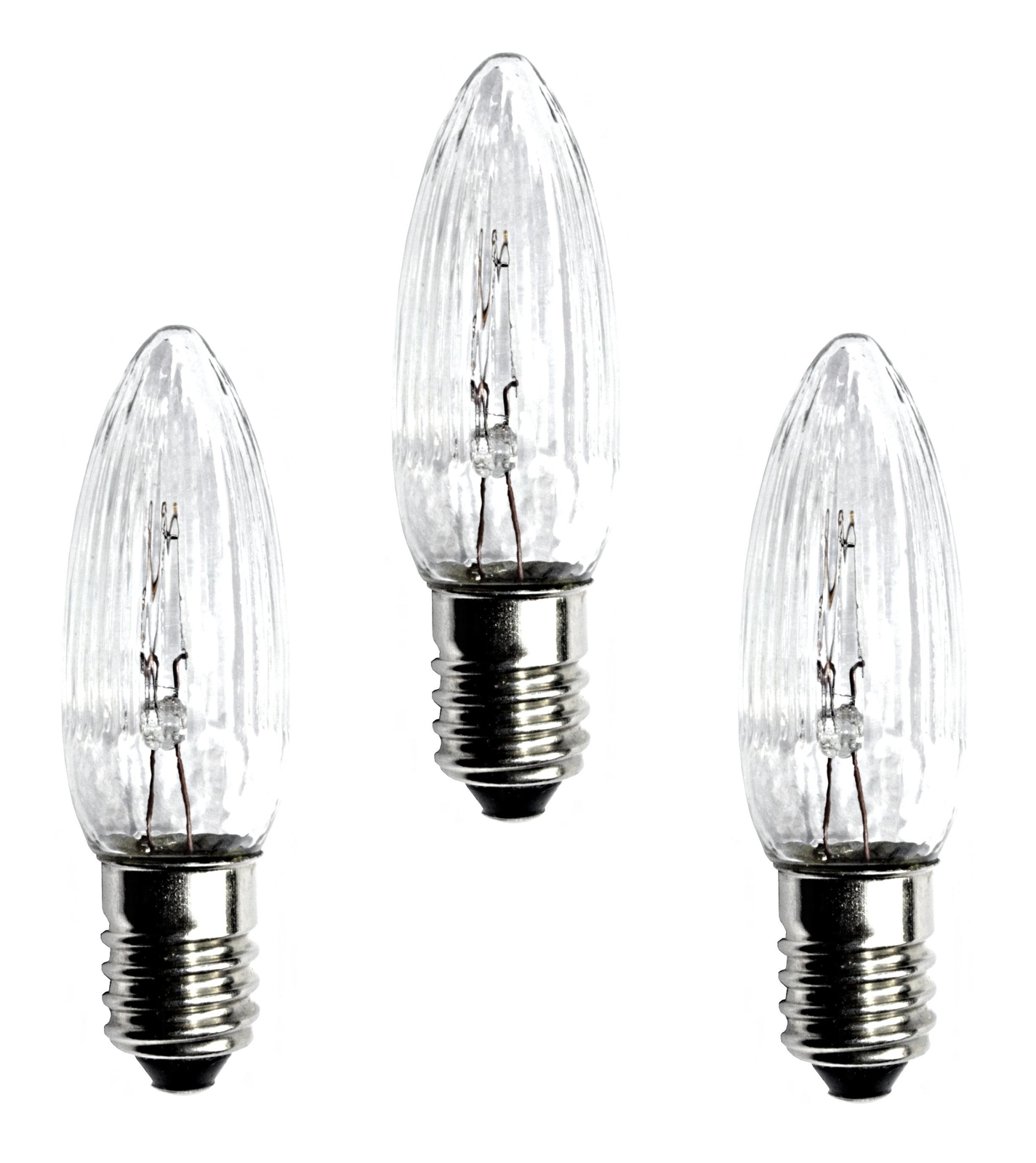 NetSells 5er Set Topkerzen 8V 3W – Für Außen, E10 Gewinde, Klar, Für Lichterketten & Schwibbögen