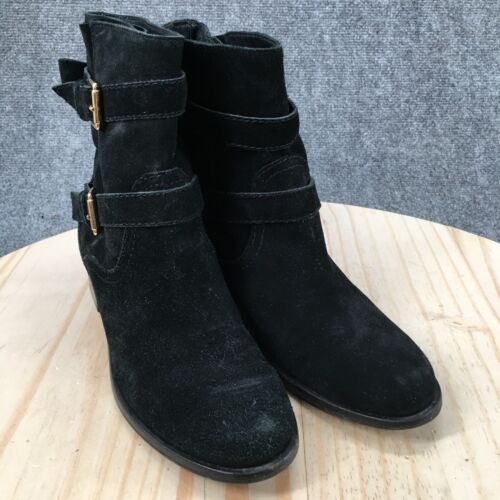 Kate Spade New York Boots Womens 8.5 M Sabina Buckle Ankle Bootie Black Suede - Picture 3 of 17