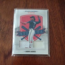 OZZIE ALBIES BRAVES 2021 Panini ChroniclES America's Pastime Dual Relic BSBL CRD