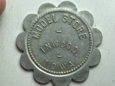 Inwood Iowa Model Store 50c Token #1