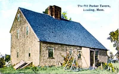 OLD PARKER TAVERN *2X3 FRIDGE MAGNET* READING MA HISTORIC HOUSE MUSEUM SALTBOX