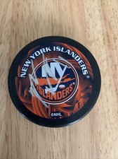 Nate Thompson #11 Signed New York Islanders NHL Hockey Puck With Hologram COA