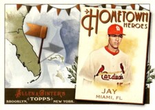 2011 Topps Allen & Ginter Hometown Heroes #HH67 Jon Jay St. Louis Cardinals