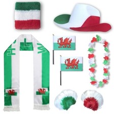 Sonia Originelli fan package "Wales" World Cup European Football Scarf Hawaiian Chain Hat Welding