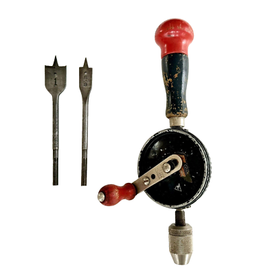 #ad #ad Vintage Stanley Handyman HY LO Drive No. H1220 Hand Drill USA W 2 Attachments $19.95