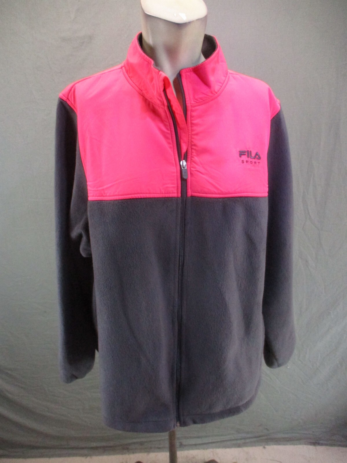 Giacca atletica da donna FILA taglia 1X supporto cerniera intera collare taschino hi pile 174