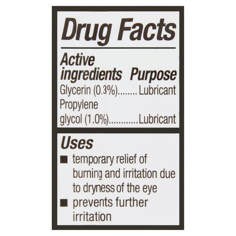 Equate Dry Eye Relief Lubricant Eye Drops, 0.5 fl oz, C  (2 pack)