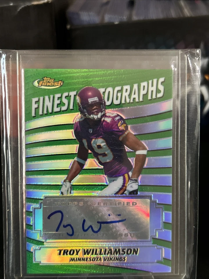 2005 TOPPS FINEST TROY WILLIAMSON REFRACTOR RC ROOKIE AUTO AUTOGRAPH / Fresh - Image 3 of 4