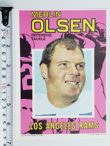 Merlin Olsen #25 1971 Topps Pin Ups card