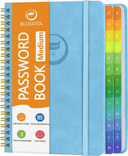 Password Book with Alphabetical Tabs, Password Keeper for Seniors 5.7"X7.7" 