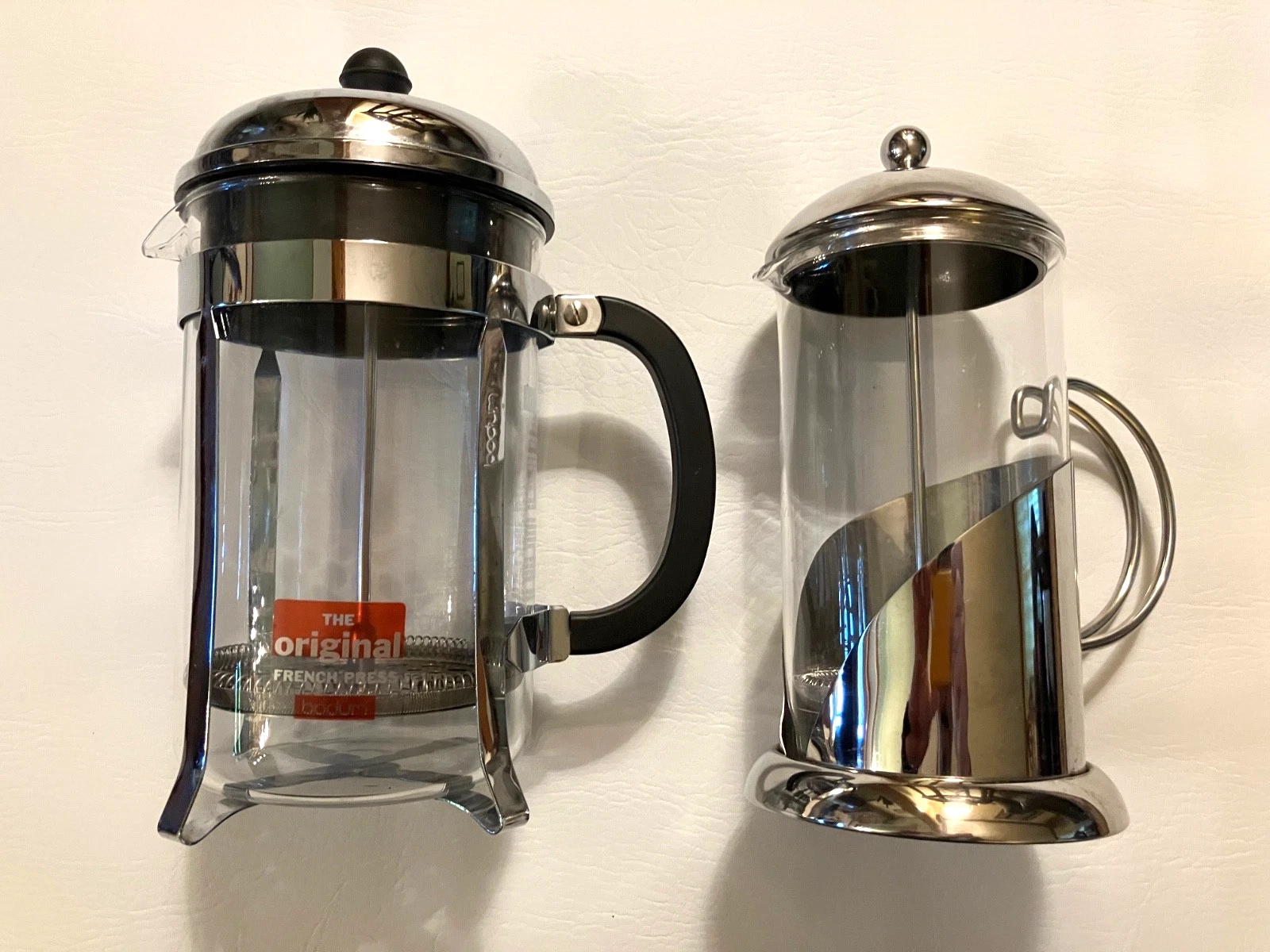 Two French Press Coffee & Tea Makers Stainless Steel 8 Cup | Bodum La Cafetiere