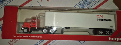 Tractor y remolque intermodial HO Herpa 6063 CN NUEVO EN CAJA AM6 | Condition: New
