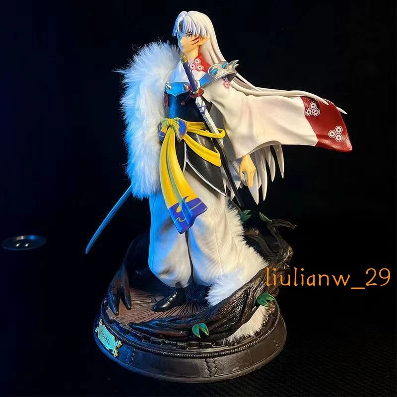 Anime Inuyasha GK Kikyou Sesshoumaru PVC Modelo En Caja Estatuillas Estatuas Adorno Foto 3 de 4