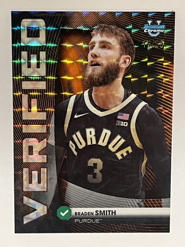 2025-26 Bowman Chrome Braden Smith Verified #BV-16 Orange Refractor /25